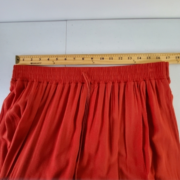 Embroidered Eyelet Maxi Skirt Size XL Rayon Stretch Waist Gypsy Boho Pull-on - Picture 6 of 11